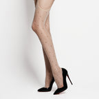 "Bubble Tea" - 10D Open Crotch Leim Silk Glossy Dotted Stockings