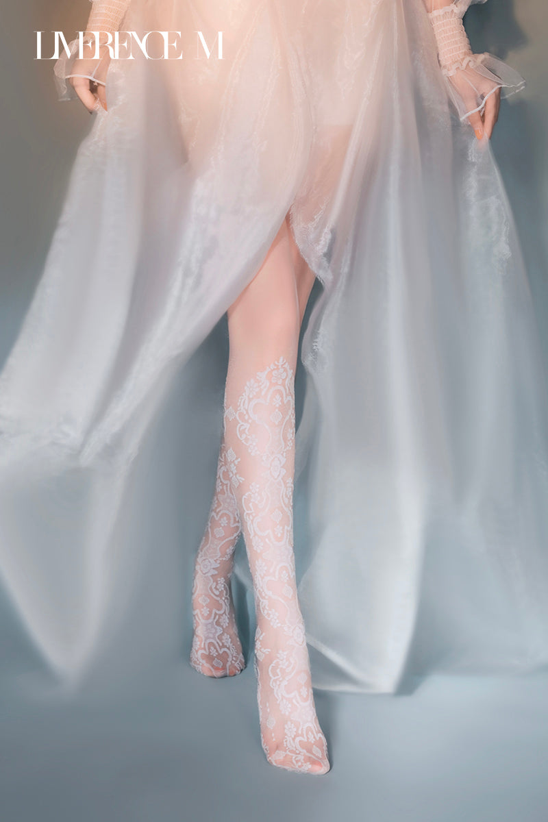 "Venus" Venus — Sheer Retro Lace Jacquard Stockings