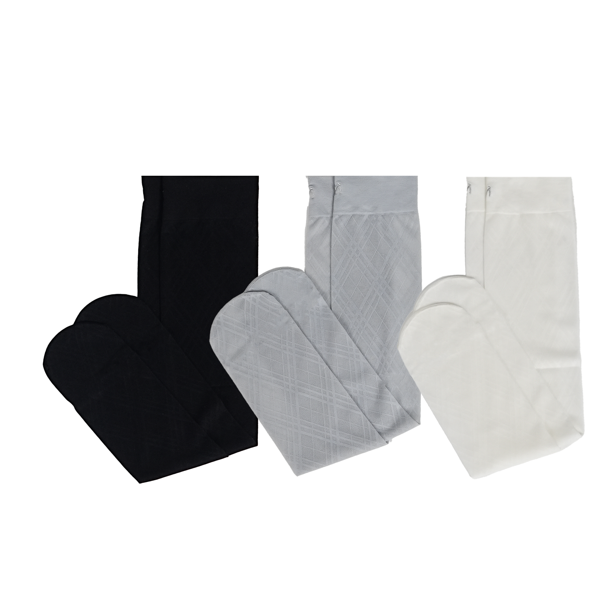 Graceline 8D black white and gray knee-high sock color options