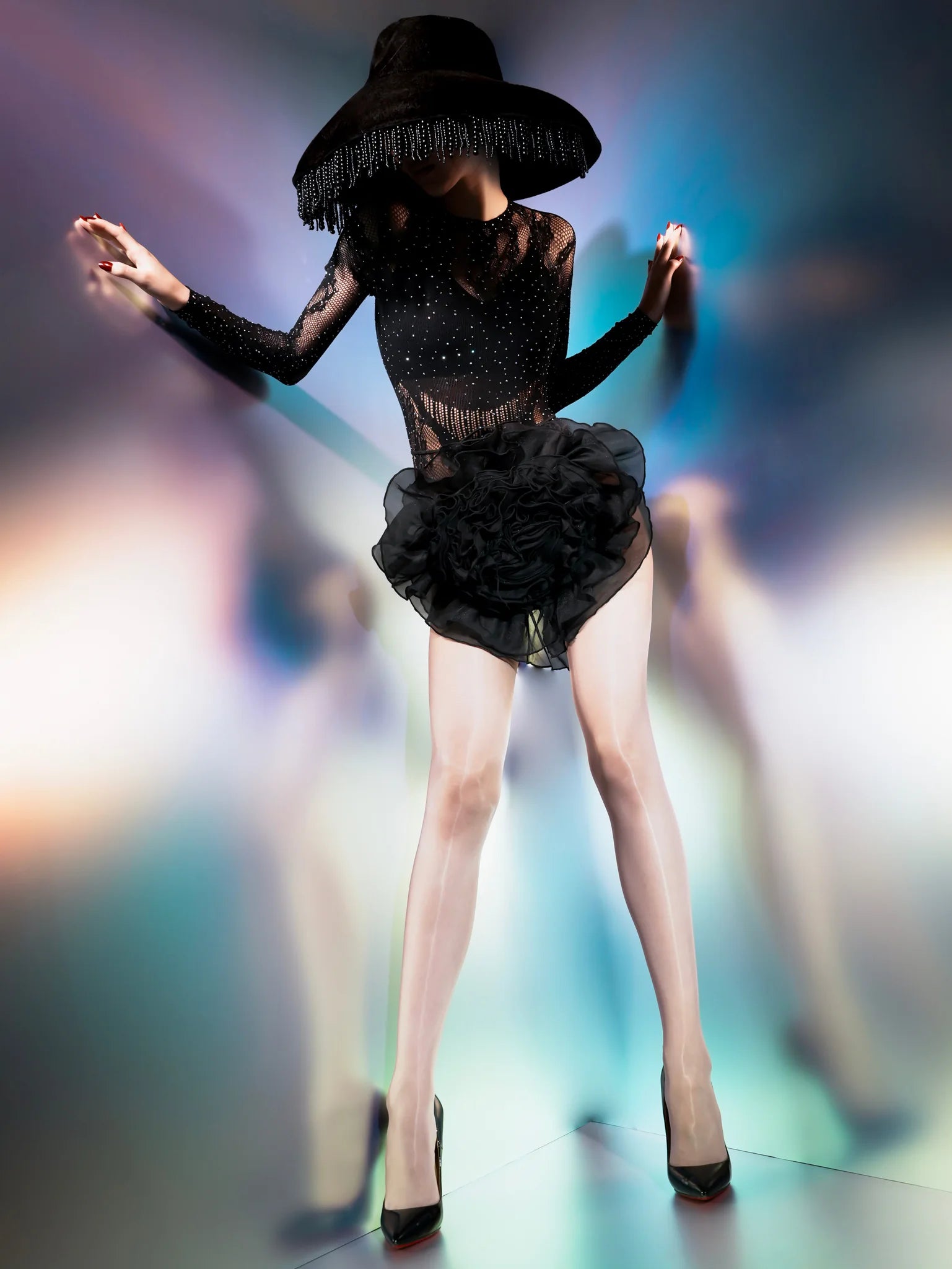 Lip-Gloss 3D Seamless Open-Crotch Pantyhose product image 2