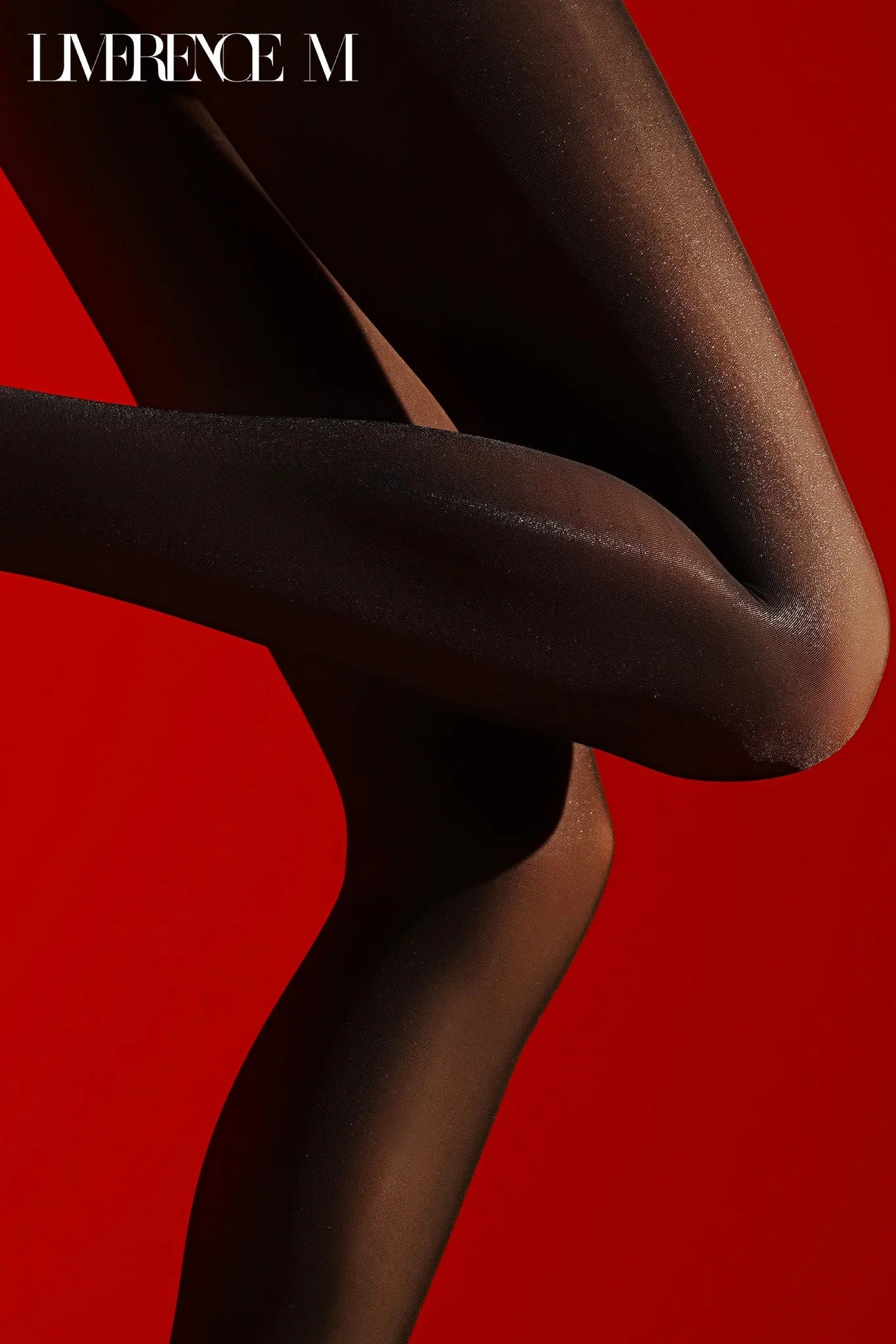 Close-up of the smooth matte finish on Netsuai black tights